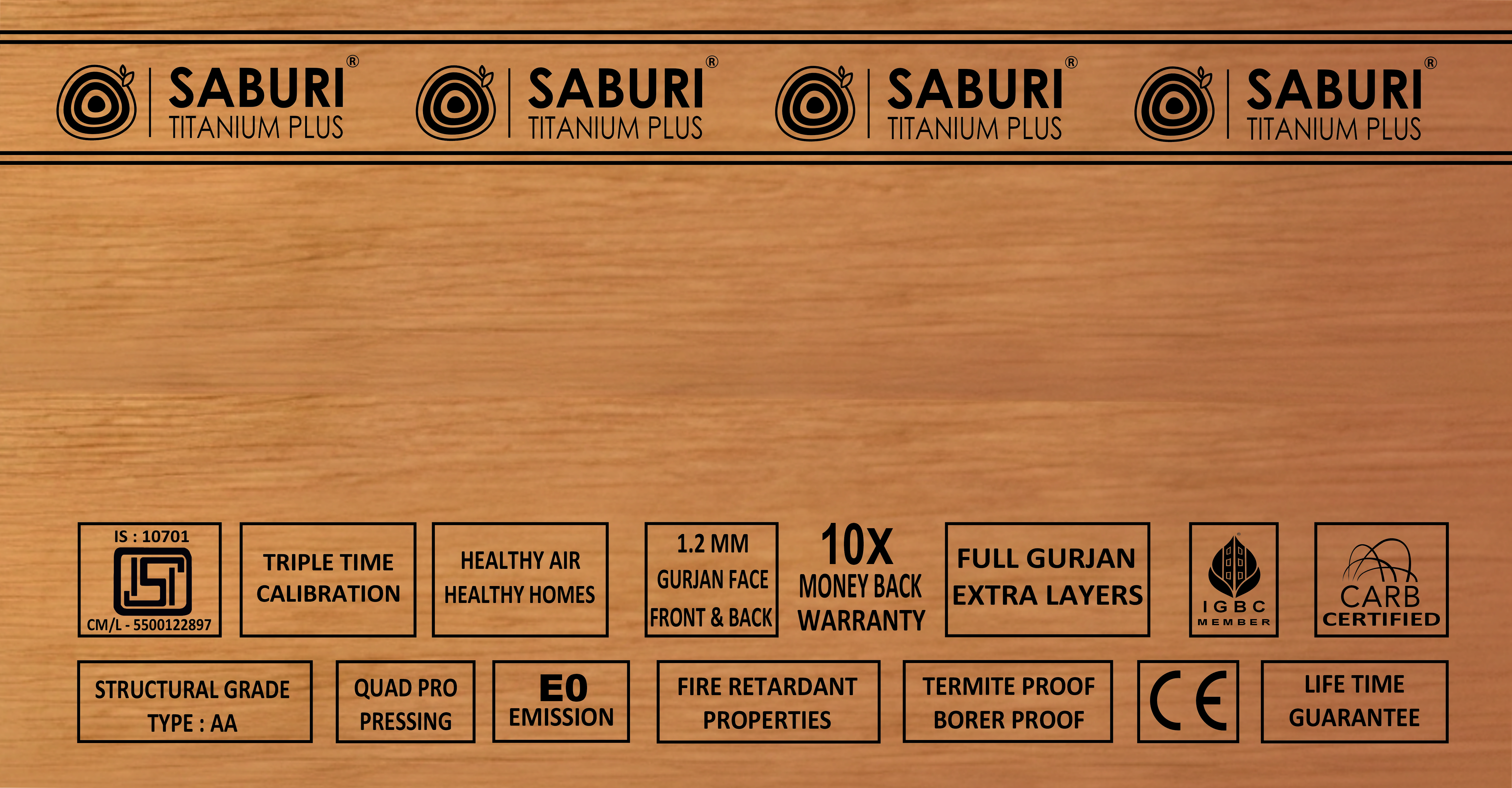 Saburi Titanium board full view
